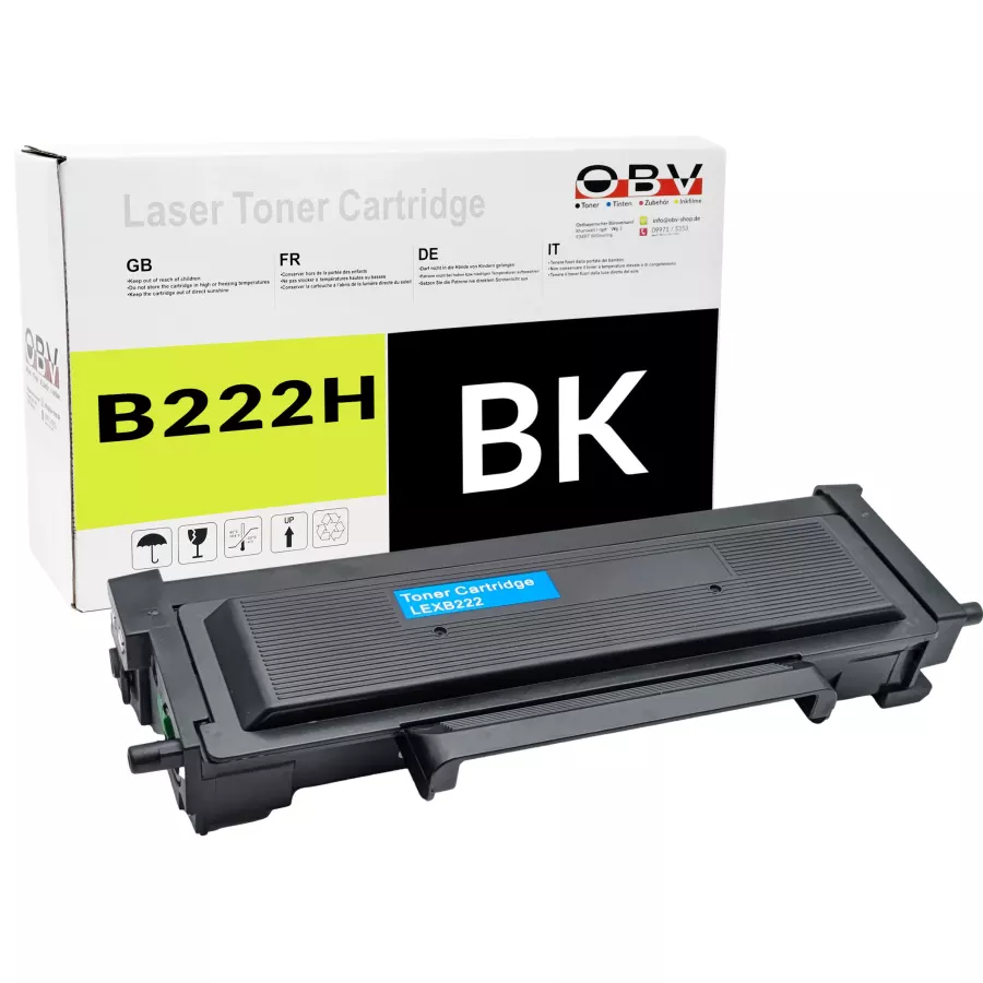  Kompatibler Toner für Lexmark B222H00 – Schwarz – 3.000 Seiten | OBV