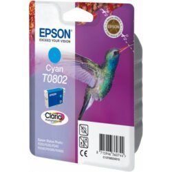 Epson Original C13T08024011 T0802 Tintenpatrone cyan 435 Seiten, 7,4 ml