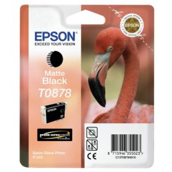 Epson Original C13T08784010 T0878 Tintenpatrone schwarz matt 520 Seiten, 11,4 ml