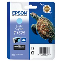 Epson Original C13T15754010 T1575 Tintenpatrone cyan hell 25,9 ml