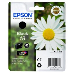 Epson Original C13T18014012 T1801 Tintenpatrone schwarz 175 Seiten, 5 ml