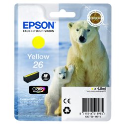 Epson Original C13T26144012 T2614 Tintenpatrone gelb 300 Seiten, 4,5 ml