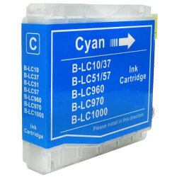 Kompatible Tintenpatrone cyan alternativ zu Brother LC-1000C von OBV