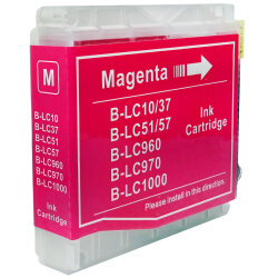 Kompatible Tintenpatrone magenta ersetzt: Brother LC-1000M
