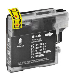 Kompatible Tintenpatrone schwarz ersetzt: Brother LC-1100BK