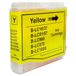 Kompatible Tintenpatrone yellow ersetzt: Brother LC-1000Y