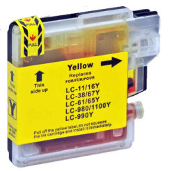 Kompatibel Tintenpatrone yellow ersetzt: Brother LC-1100Y