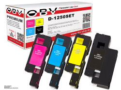 Kompatibel 4x OBV Toner f&uuml;r Dell 1250 1250c 1350cnw 1355cn 1355cnw - schwarz, cyan, magenta, gelb