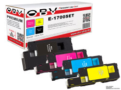 Kompatibel OBV 4x Toner f&uuml;r Epson C1700 CX17 schwarz cyan magenta gelb