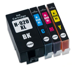 Kompatibel 4x Druckerpatrone f&uuml;r HP Nr. 920XL schwarz,cyan,magenta,gelb