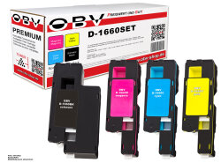Kompatibel 4x OBV Toner für Dell C1660W C1660 schwarz cyan magenta gelb