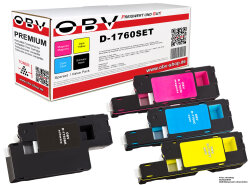 Kompatibel 4x OBV Toner f&uuml;r Dell C1760 C1760nw C1765 C1765nf C1765nfw - schwarz, cyan, magenta, gelb