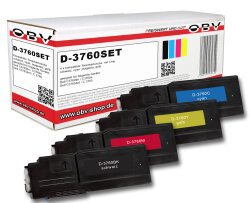 4 x Kompatibler Toner für Dell C3760 / C3765, schwarz ,cyan ,magenta, gelb