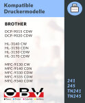 Kompatibel OBV Toner ersetzt Brother 245 TN245Y für HL-3140 MFC-9130CW MFC-9140CDN DCP-9020CDW - gelb 2200 Seiten