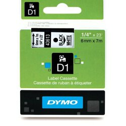 DYMO Original S0720780 43613 DirectLabel-Etiketten 6mm x 7m