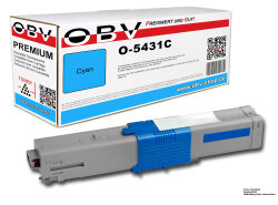 Kompatibel Toner für OKI ES5431 ersetzt 44973511 cyan 6000 Seiten