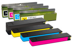 Sparset 4x kompatible Tintenpatrone ersetzt HP 970XL / 971XL  schwarz, cyan, magenta, gelb