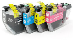OBV Sparset 4x kompatible Tintenpatrone  ersetzt Brother LC-3219 / LC 3217 / LC3219xlval schwarz, cyan, magenta, gelb