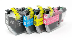 OBV Sparset 4x kompatible Tintenpatrone  ersetzt Brother LC-3219 / LC 3217 / LC3219xlval schwarz, cyan, magenta, gelb