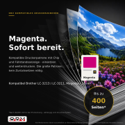 Druckerpatrone kompatibel für Brother LC-3213M Magenta – MFC-J890DW / DCP-J772DW, ca. 400 Seiten (auch statt LC-3211M)