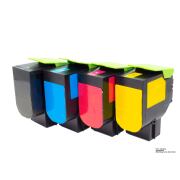 4x Toner kompatibel Lexmark CS310 CS410 CS510 – ersetzt 702K 702C 702M 702Y – Schwarz Cyan Magenta Gelb