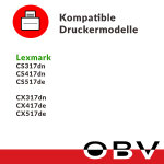 Kompatibel OBV Toner für Lexmark 71B20K0 für Lexmark CS317dn CS417dn CS517de CX317dn CX417de CX517de - 3000 Seiten schwarz