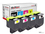 Kompatibel OBV 4x Toner für Lexmark C2132 XC2130 XC2132 schwarz cyan magenta gelb Schwarz 6000 farbig je 3000 Seiten