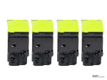 Kompatibel OBV 4x Toner für Lexmark C2132 XC2130 XC2132 schwarz cyan magenta gelb Schwarz 6000 farbig je 3000 Seiten