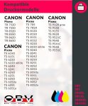 Kompatibel 5x OBV Druckerpatrone ersetzt Canon 580 581 XL für TR7550 TS6150 TS8150 TS9150 TS9550 TS8250 TS6250 TS8350 - schwarz,cyan,magenta,gelb, fotoschwarz