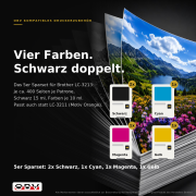 5er Sparset Druckerpatronen kompatibel für Brother LC-3213 – MFC-J890DW / DCP-J772DW (2x Schwarz, 1x Cyan, Magenta, Gelb), auch statt LC-3211