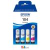 Epson 104 C13T00P640 Tintenpatrone Schwarz, Cyan, Magenta, Gelb – Original, 65 ml