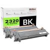 2-er Sparset Toner Set kompatibel für Brother 2320 TWIN – DCP-L2500D (2x Schwarz)