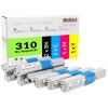 Kompatibel C310 - 5x OBV Toner für OKI 44469803 44469706 44469705 44469704 C510 MC351 MC352 MC561 MC562 BK/BK/C/M/Y
