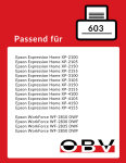 Kompatibel 10x Tintenpatrone ersetzt Epson 603XL 603 -...