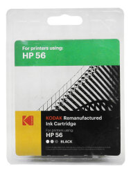 Wiederaufbereitet 1x Kodak Druckerpatrone ersetzt HP 56 c6656ae schwarz f&uuml;r HP DeskJet 450c, 5x, 9680, HP OfficeJet 42xx, 5xxx, 6110, HP PSC 12xx, 13xx, 21xx, 2210, 2410