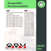 OBV kompatible Druckerpatrone für HP 304XL Schwarz für DeskJet 2620 & 3720