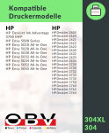 Kompatibel 1x OBV Druckerpatrone ersetzt HP 304 XL...