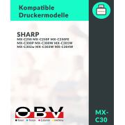 OBV 4x kompatibler Toner ersetzt Sharp MX-C30GT für MX-C250 MX-C304W – Schwarz Cyan Magenta Gelb