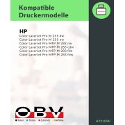 OBV 207X - 4x kompatibler Toner für  HP Color LaserJet Pro M255dw M255nw M282nw M283cdw M283fdn M283fdw schwarz, cyan, magenta, gelb