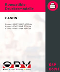 Kompatibel OBV Toner ersetzt Canon 069 für Canon i-SENSYS LBP-673Cdw MF752Cdw MF754Cdw mit Chip ohne Füllstandsanzeige - cyan 1900 Seiten