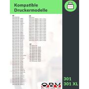 OBV kompatible Druckerpatrone für HP 301XL Schwarz für DeskJet 1050 & 2540