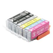 Kompatibel 6x Druckerpatrone ersetzt Canon PGI-530 / CLI-531 für PIXMA TS8750 TS8751 TS 8750 TS 8751 - schwarz, cyan, magenta, gelb