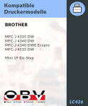 Kompatibel 4x Druckerpatrone ersetzt Brother LC426XL für MFC-J4340DW MFC-J4540DW MFC-J4540DWXL MFC-J4335DW MFC-J4340DWE - schwarz, cyan, magenta, gelb
