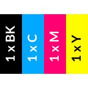 Kompatibel 4x OBV Toner ersetzt Konica Minolta TNP-50 / TNP50 für Konica Minolta Bizhub C3100P / C 3100 P - schwarz, cyan, magenta, gelb