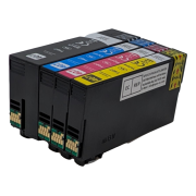 Kompatibel 4x Druckerpatrone ersetzt Epson 407 für WorkForce Pro WF-4745 DTWF - schwarz, cyan, magenta, gelb