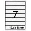 Ordneretiketten schmal weiß selbstklebend 100 Blatt - 700 Etiketten 38 x 192 mm Ordnerrücken-Etiketten
