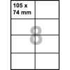 Etiketten weiß selbstklebend 100 Blatt - 800 Etiketten 105 x 74 mm