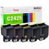 5er Sparset Toner kompatibel für Lexmark C232HK0/HC0/HM0/HY0 XL – C2425dw MC2640adwe (2x BK, 1x C/M/Y)