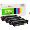 OBV Toner-Set kompatibel für Lexmark C3326 C3224dw Schwarz, Cyan, Magenta, Gelb