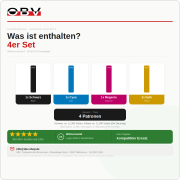 4er Sparset Toner kompatibel für OKI ES7412 – ES7412/ES7412dn (1x Schwarz, 1x Cyan, 1x Magenta, 1x Gelb)